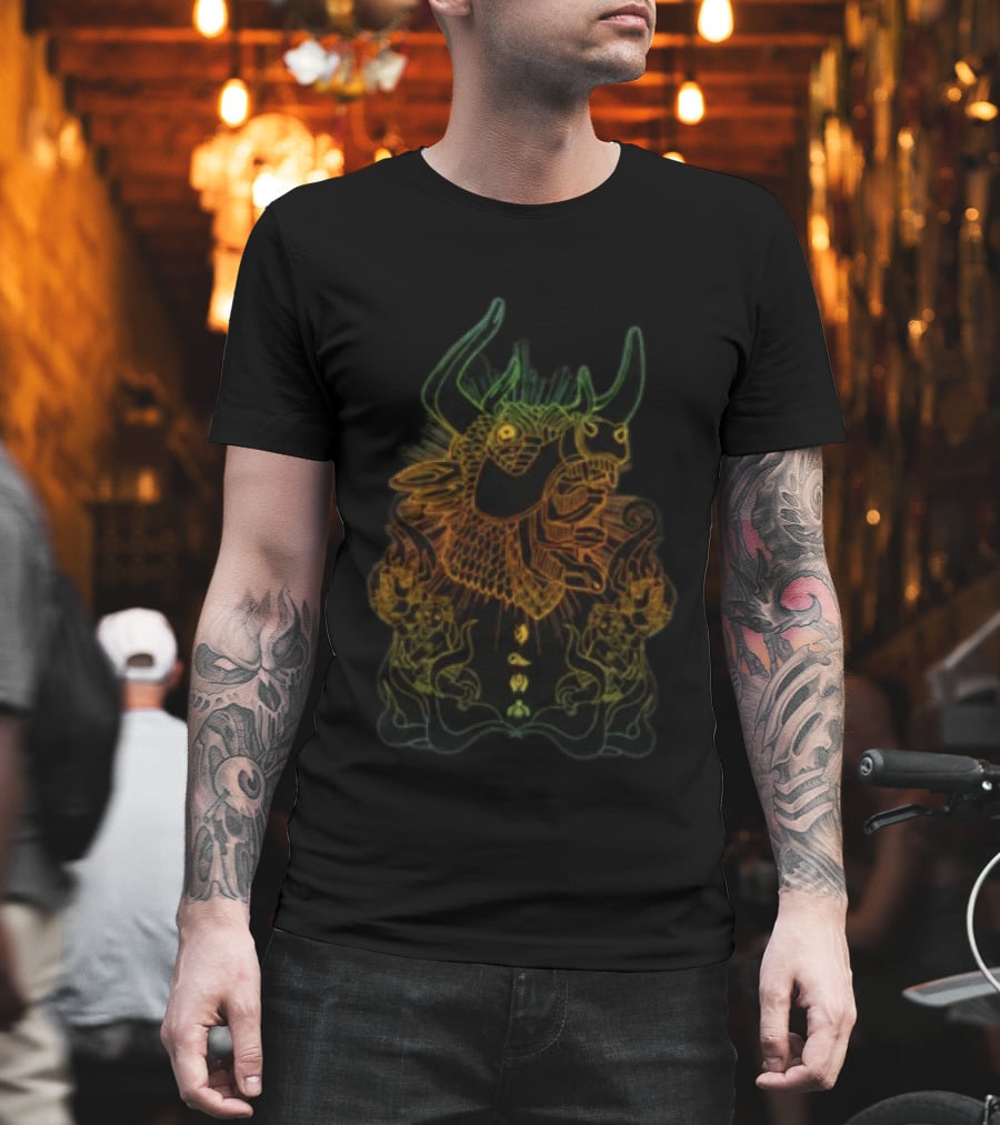 Mastodon Beast Pullover With Intricate Horned Creature T-Shirt
