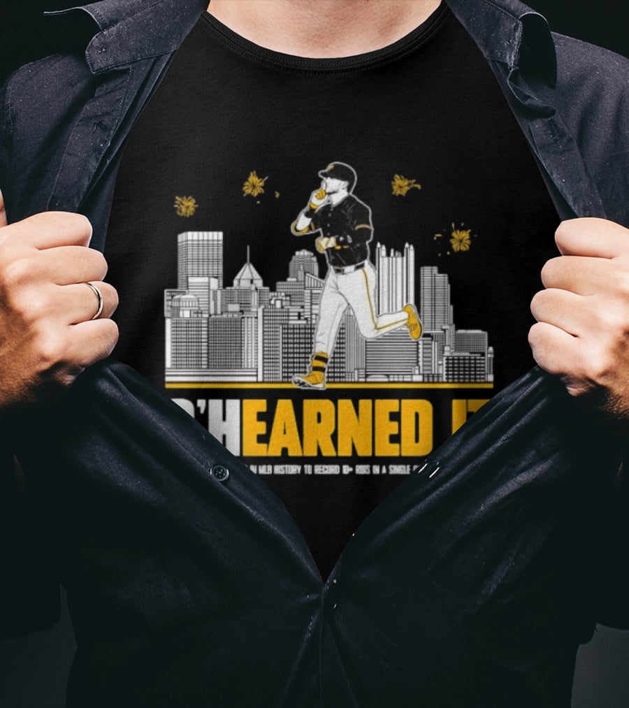 Ryan Ohearn Pittsburgh Pirates 10 RBI Game Ohearned It July 7 2026 MLB Skyline T-Shirt