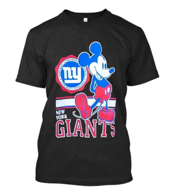 Mickey Mouse New York Giants Football NY Sports Fan T-Shirt