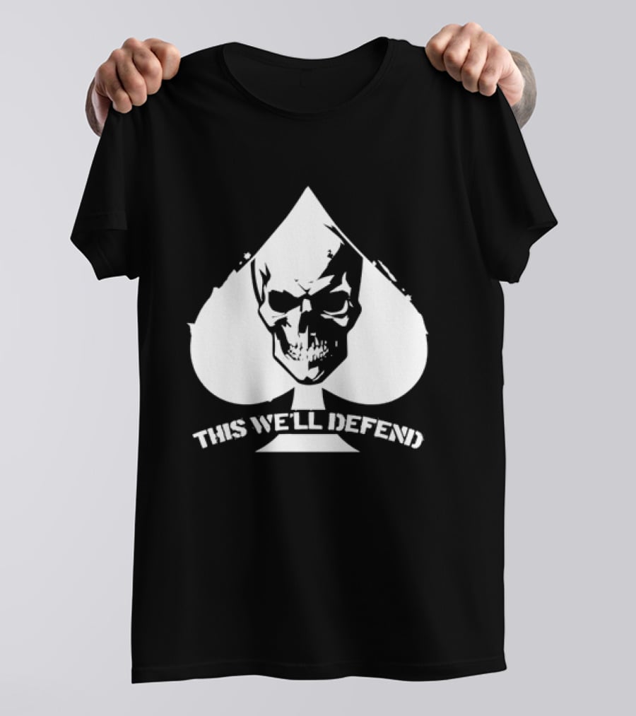 This We'll Defend Skull Spade US Army T-Shirt