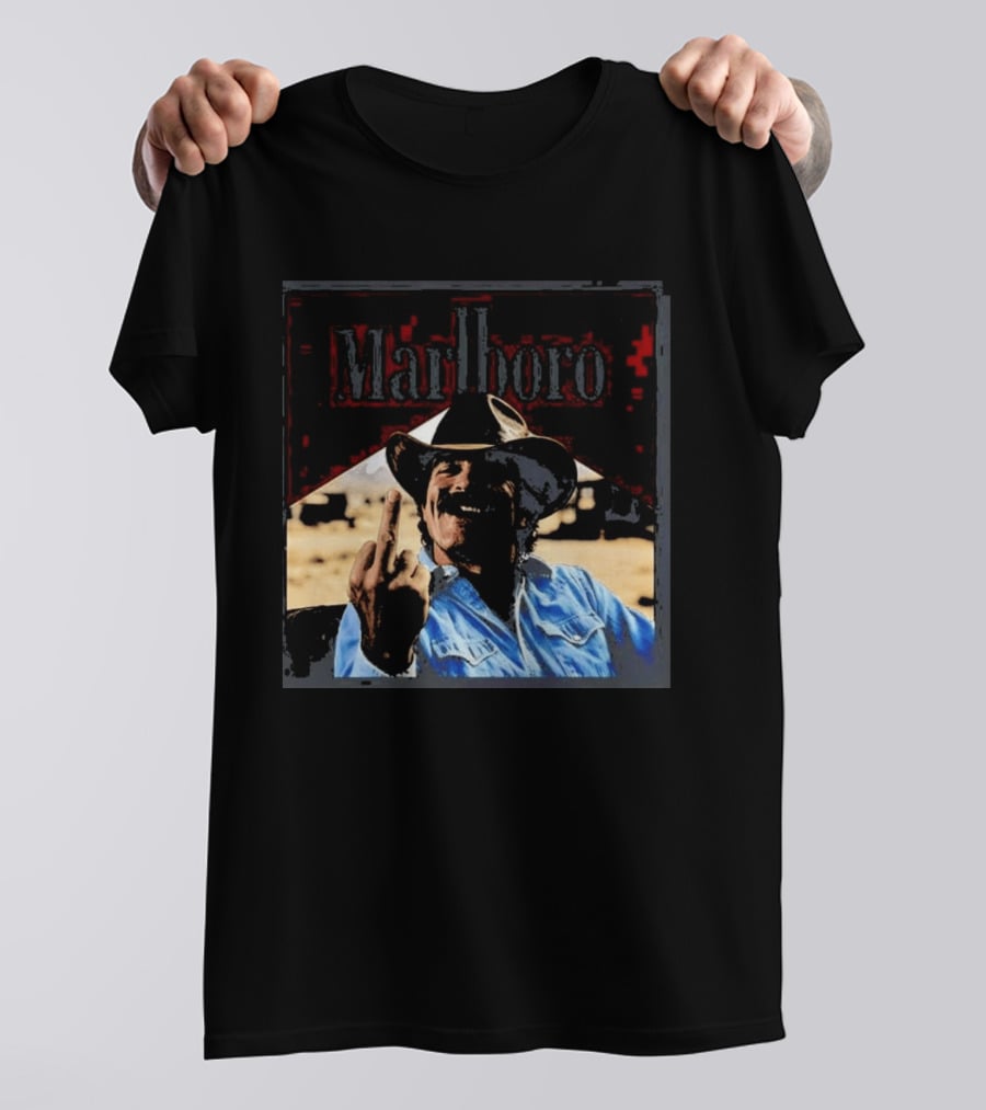 Marlboro Cowboy Middle Finger Cigar Tom Selleck Attitude T-Shirt