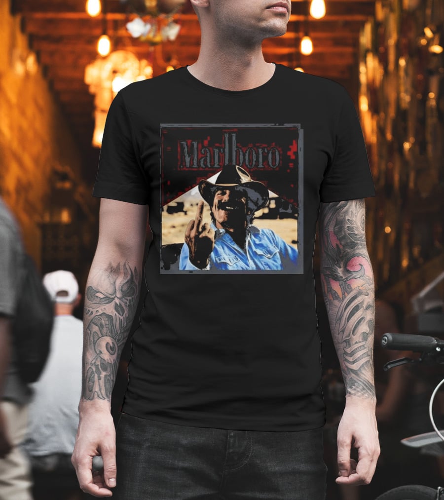 Marlboro Cowboy Middle Finger Cigar Tom Selleck Attitude T-Shirt