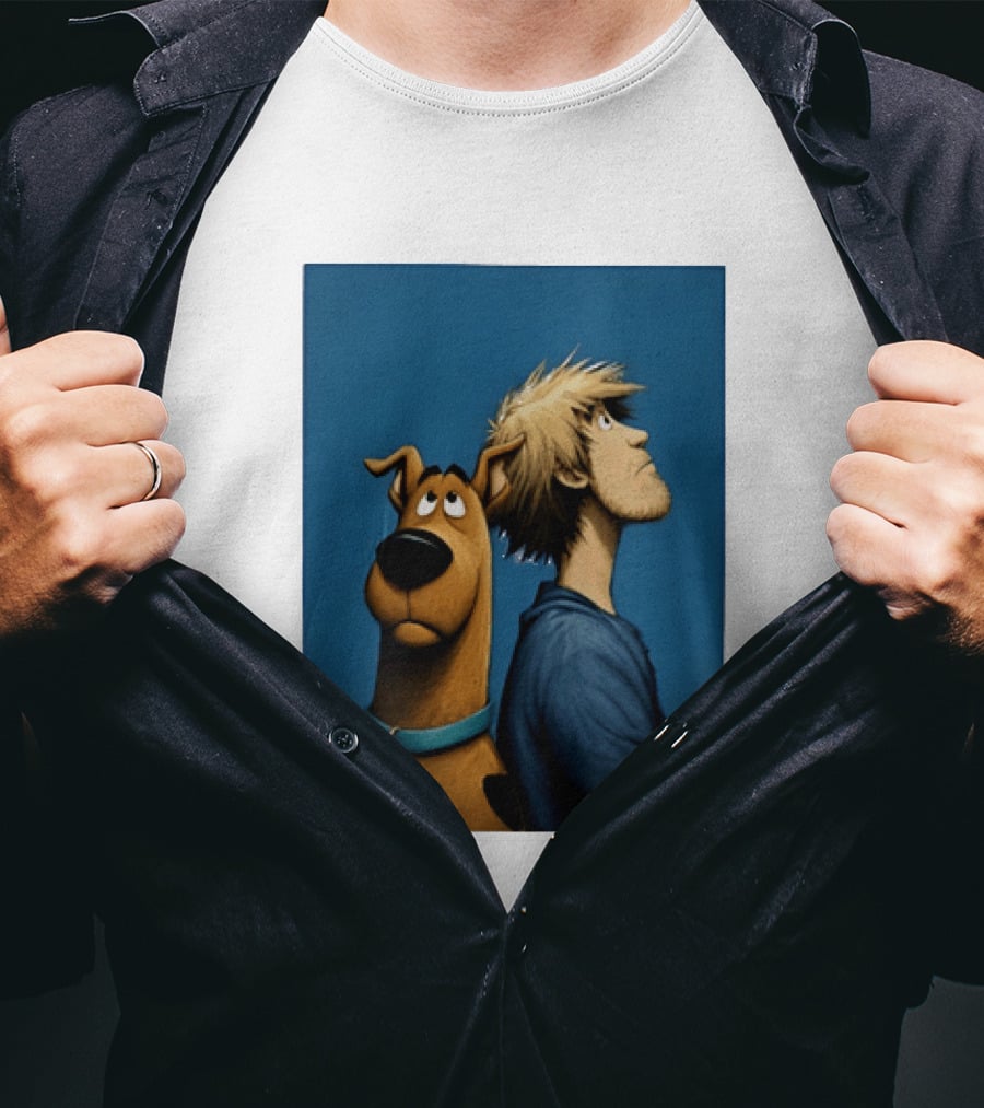 Scooby Doo And Shaggy Rogers Mystery Inc Iconic Cartoon Duo Facing Adventure T-Shirt