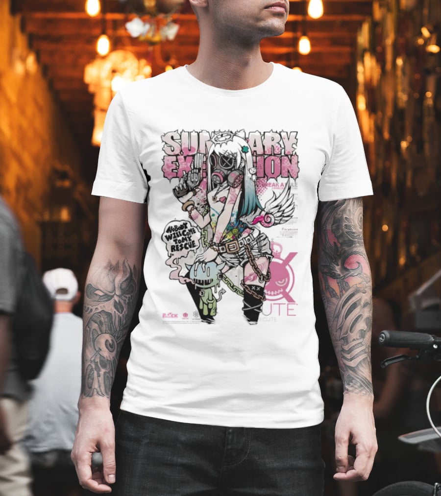 Summary Exhibition Nobody Will Come To My Rescue Execute You Project CK T-Shirt