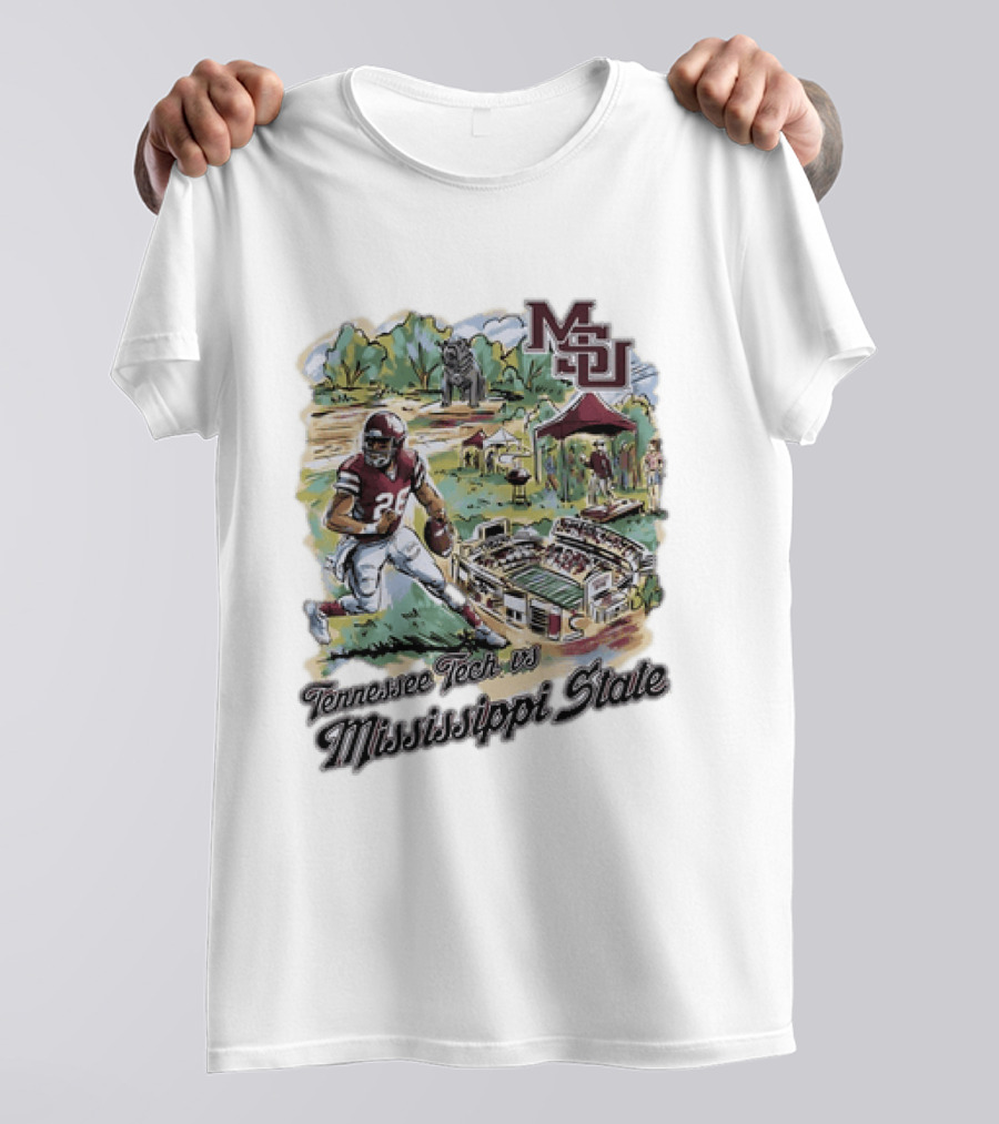 Tennessee Tech Vs Mississippi State Football 2026 Davis Wade Stadium Game Day T-Shirt