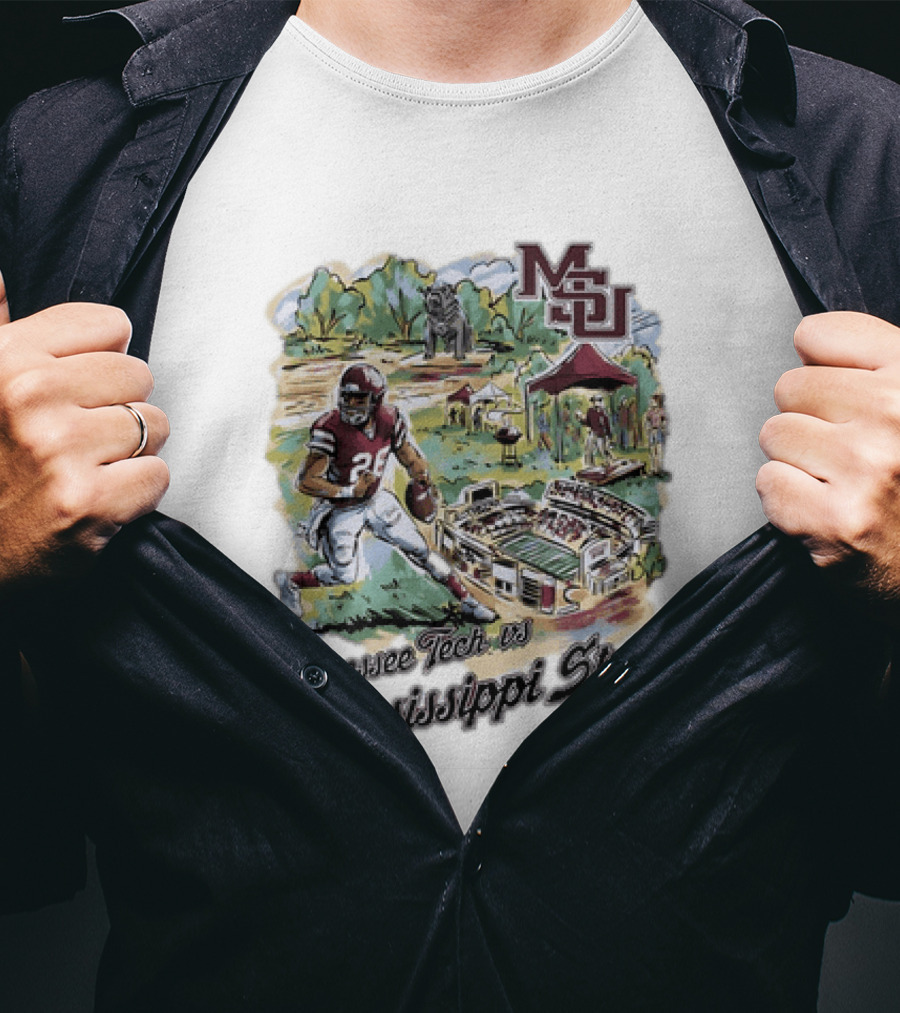 Tennessee Tech Vs Mississippi State Football 2026 Davis Wade Stadium Game Day T-Shirt
