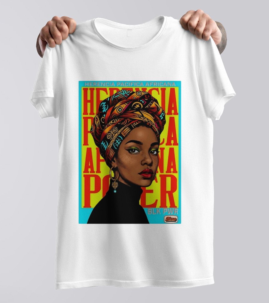 Herencia Pacifica Africana Power Blk Pwr Narez Wear T-Shirt
