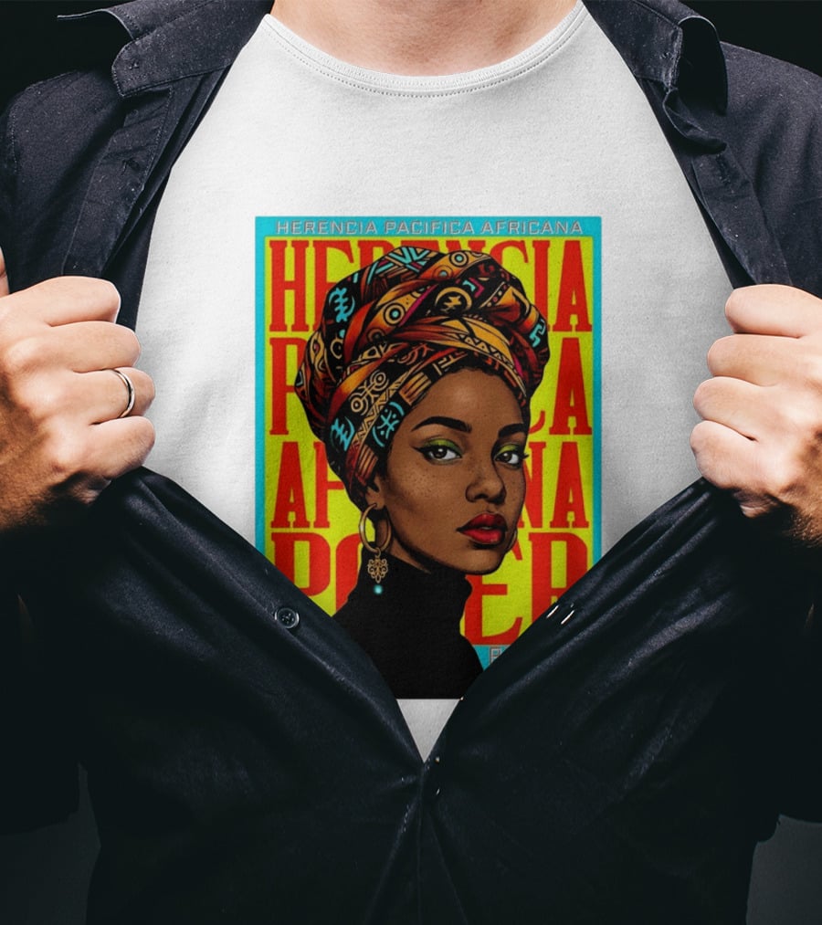 Herencia Pacifica Africana Power Blk Pwr Narez Wear T-Shirt