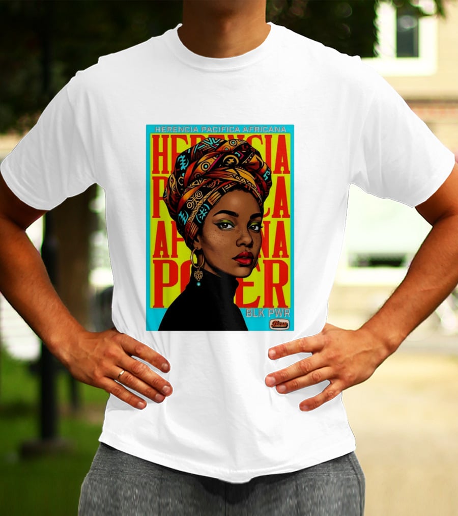 Herencia Pacifica Africana Power Blk Pwr Narez Wear T-Shirt