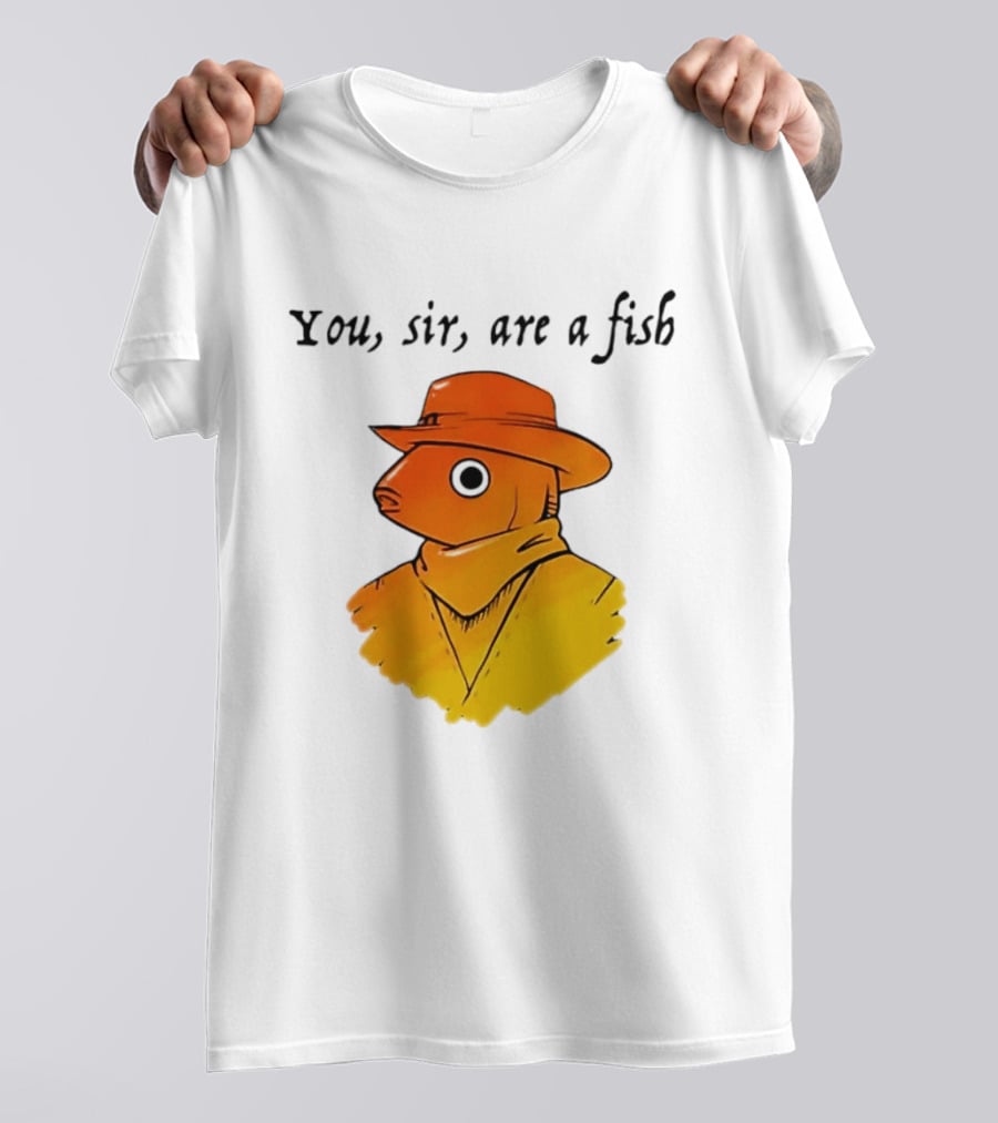 You Sir Are A Fish Cowboy Western Hat And Scarf T-Shirt