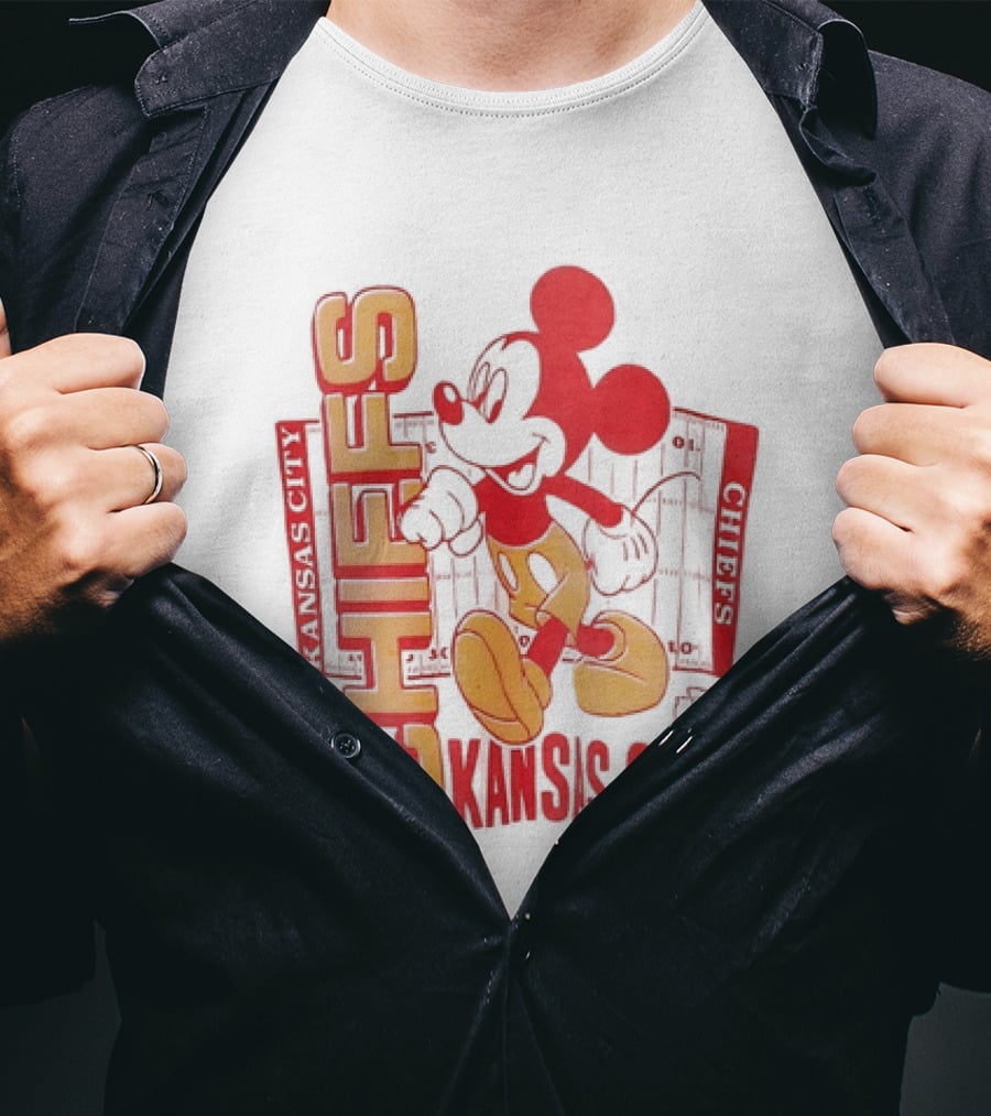 Kansas City Chiefs Mickey Mouse Authentic Fan T-Shirt