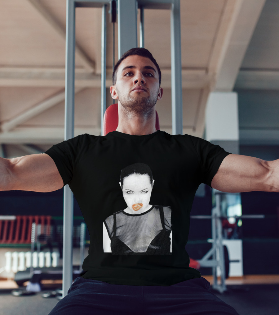 Angelina Jolie Black And White Pop Culture Fashion T-Shirt