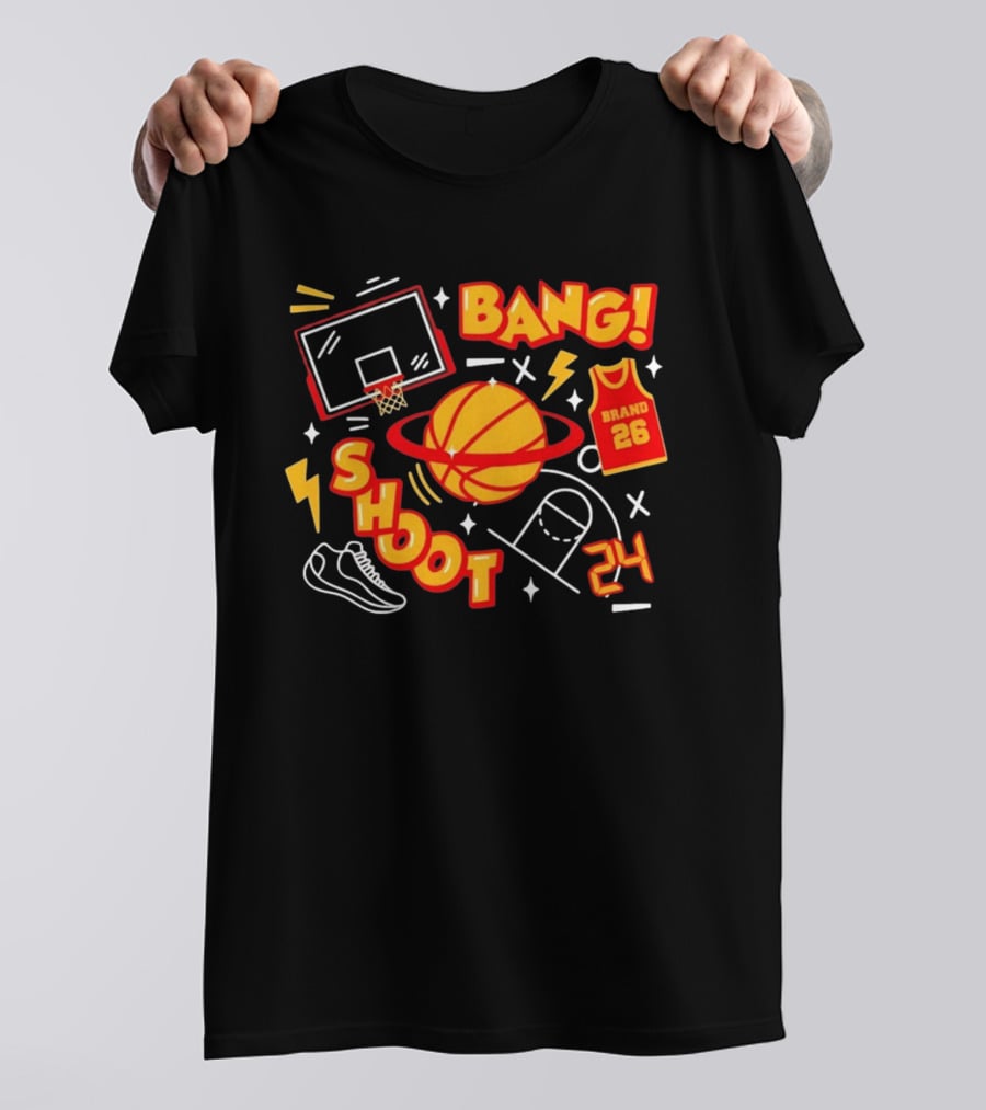 Bang Shoot Basketball Brand 26 Jersey Hoop 24 Sport Athletic T-Shirt