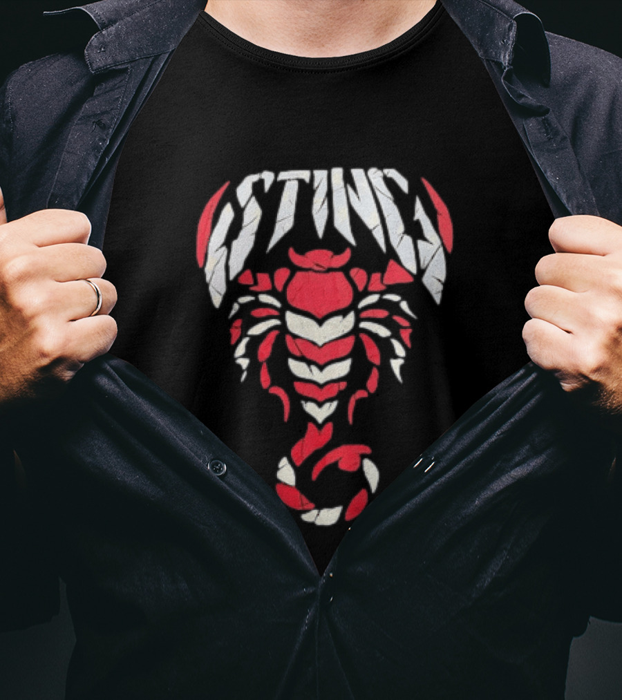 Patriotic Scorpion Sting Red White Claw Tail T-Shirt