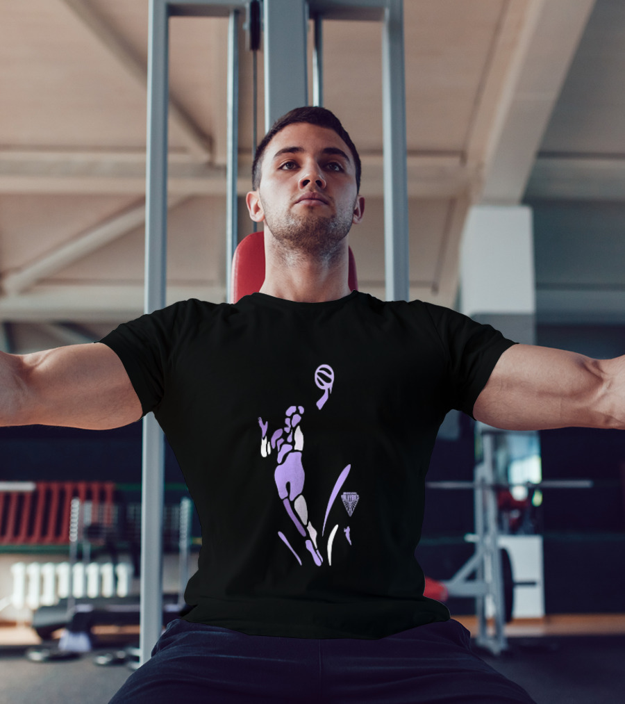 Golden State Valkyries Basketball Player Silhouette Purple Pose T-Shirt
