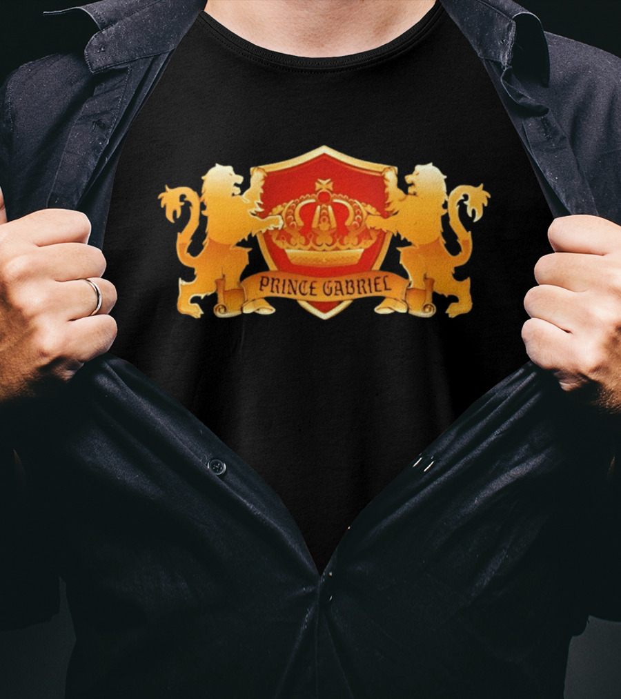 Prince Gabriel Regal Crown Emblem With Golden Lions T-Shirt