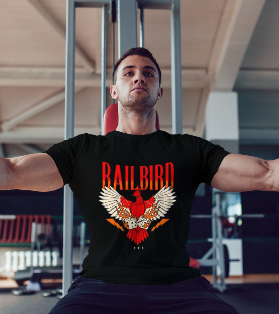 Railbird Festival 063 Red Winged Dice Bird With Flames T-Shirt