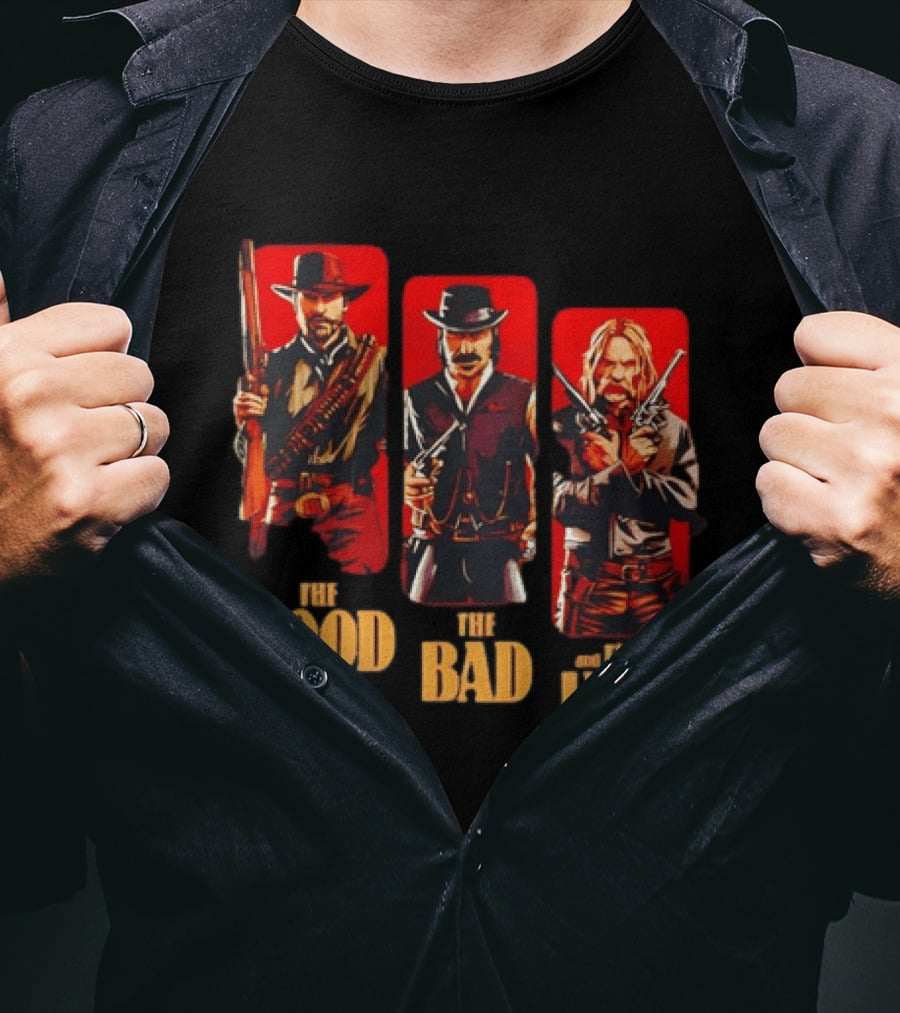 Red Dead Redemption Western Outlaws The Good The Bad The Ugly T-Shirt