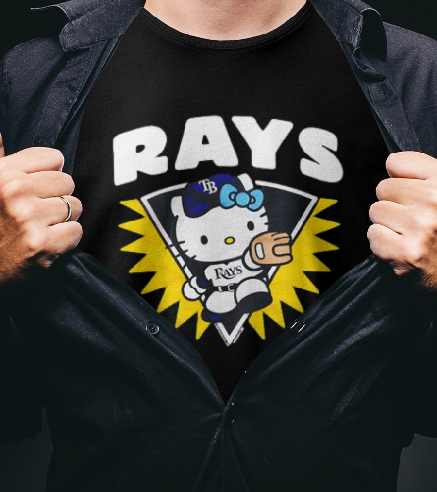 Hello Kitty Tampa Bay Rays Baseball Collaboration T-Shirt