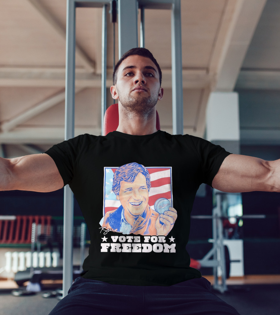 Tucker Carlson Old Row Vote For Freedom America Flag T-Shirt