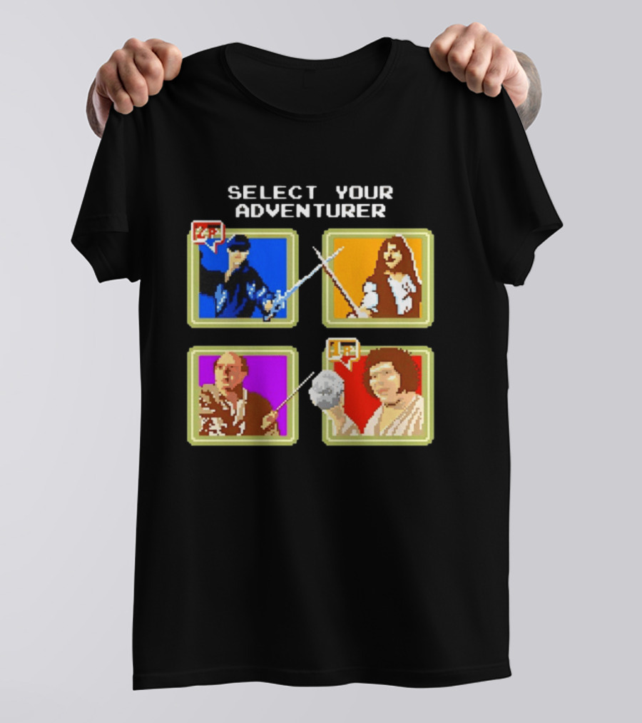 Select Your Adventurer Westley Inigo Montoya Vizzini Fezzik The Princess Bride Pixel T-Shirt