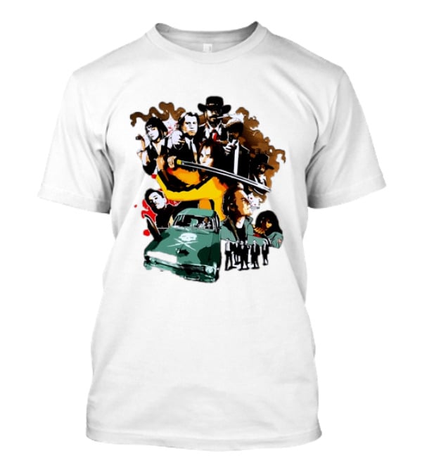 Alex Ember Pulp Fiction Quentin Tarantino Movie Characters Samurai Sword Car T-Shirt