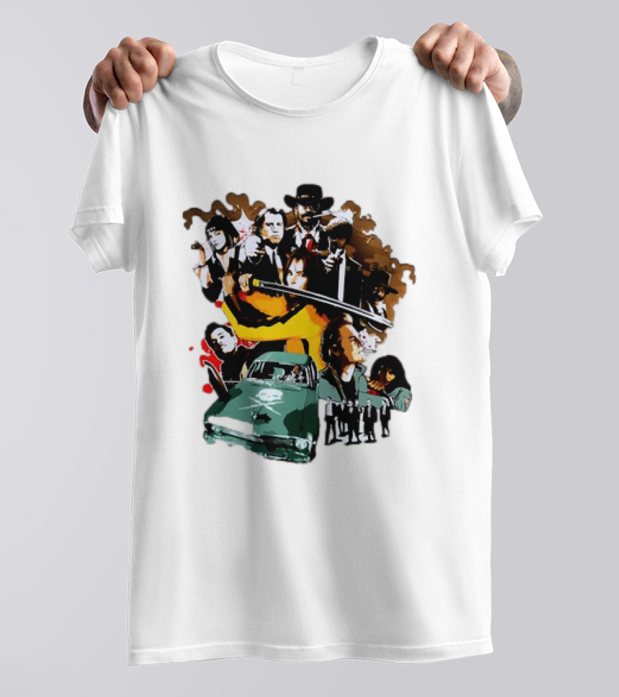 Alex Ember Pulp Fiction Quentin Tarantino Movie Characters Samurai Sword Car T-Shirt