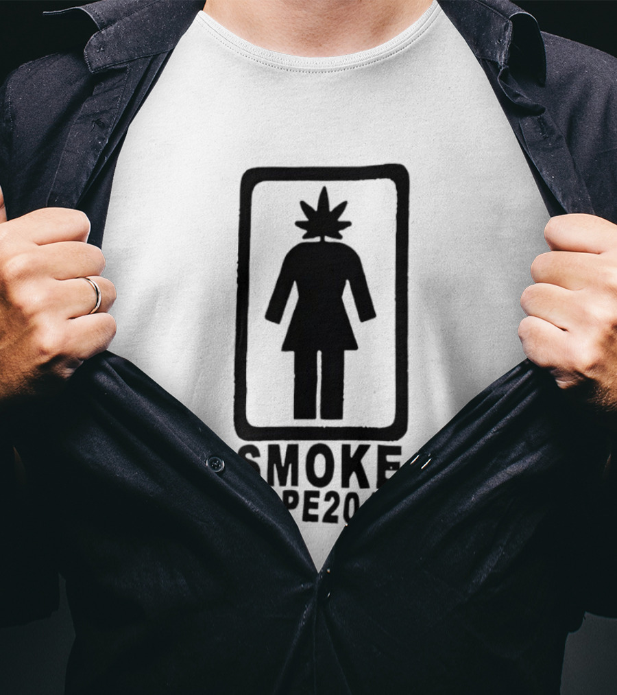 Smoke Dope 2016 Weed Leaf Silhouette Girl Marijuana T-Shirt