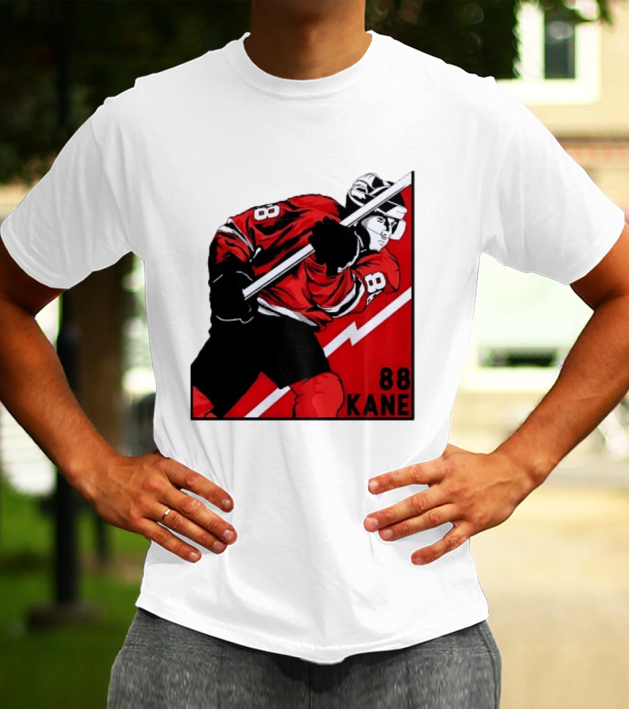 Patrick Kane 88 Chicago Blackhawks Ice Hockey Player Action T-Shirt