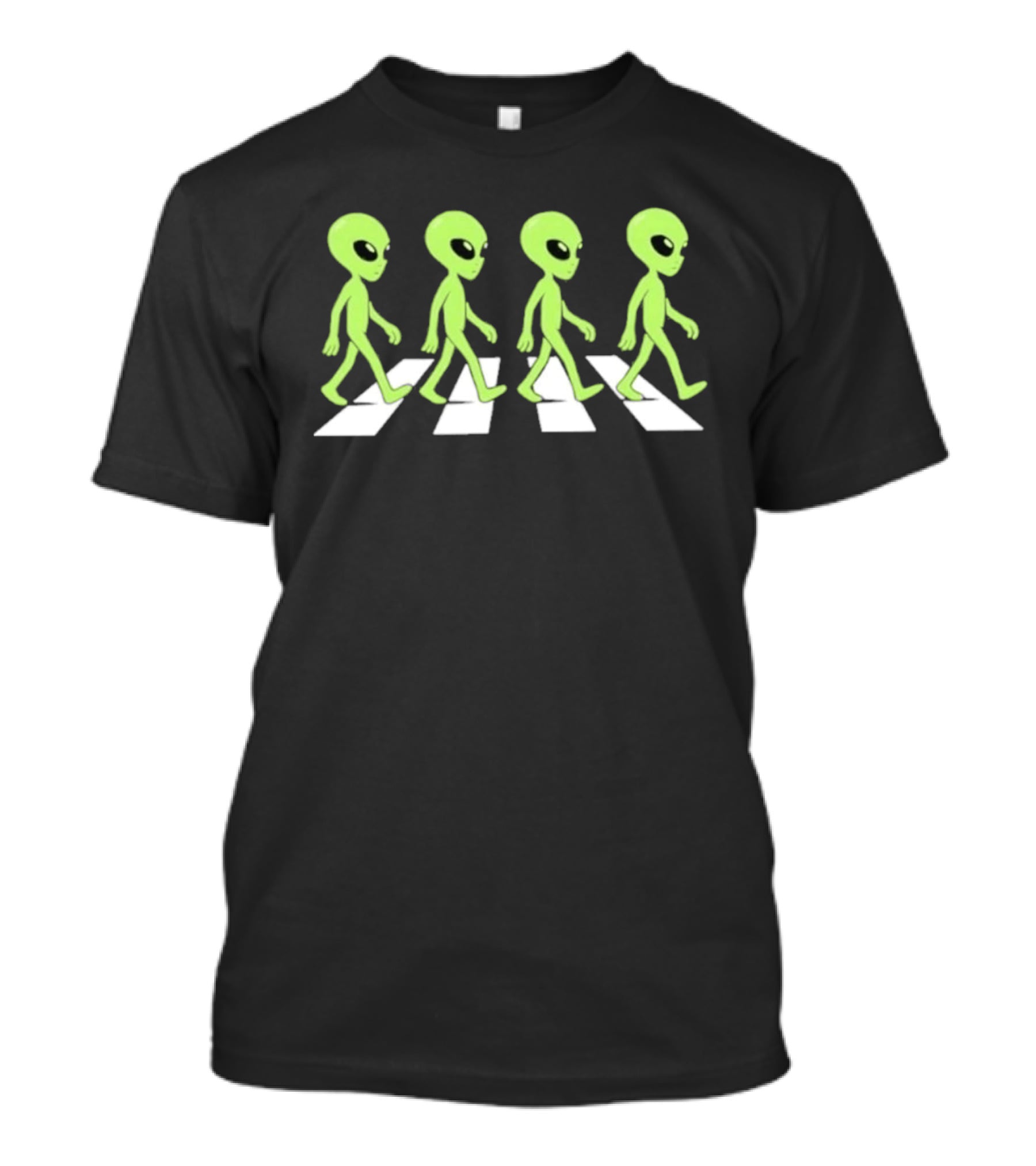 Abbey Road Alien Crosswalk UFO Aliens T-Shirt