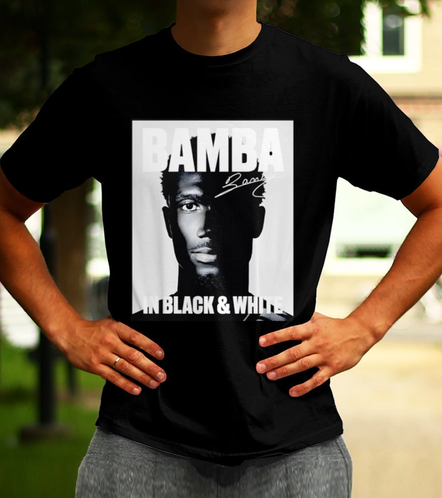 Bamba Signature Black And White NBA Basketball T-Shirt
