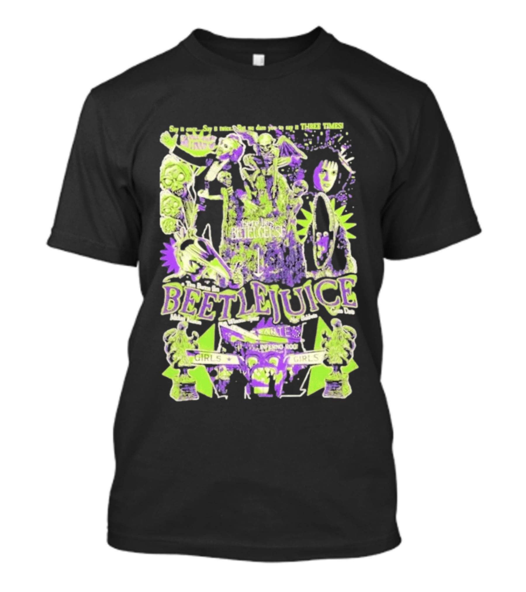 Betelgeuse Beetlejuice Say Once Three Times Rest In Peace Inferno Room Girls T-Shirt