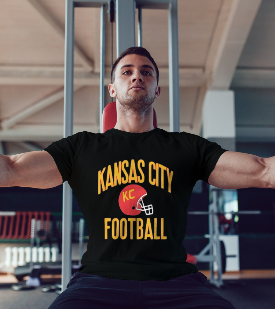 Kansas City KC Football Helmet T-Shirt