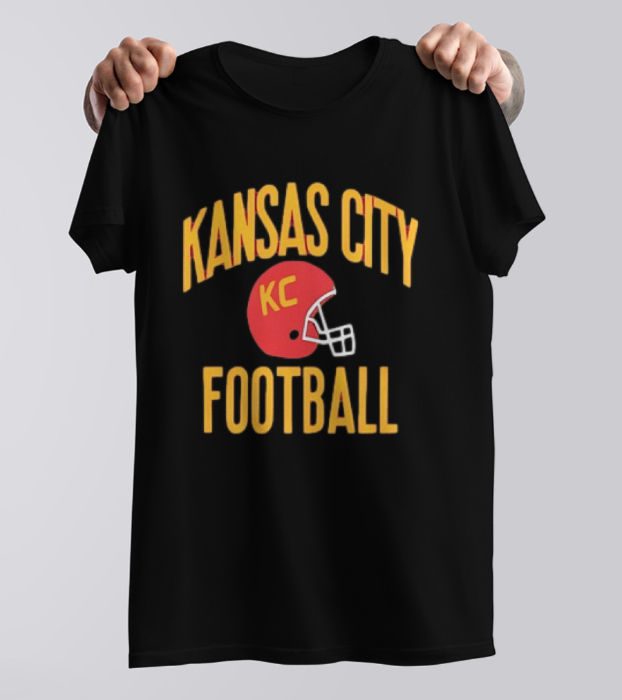 Kansas City KC Football Helmet T-Shirt