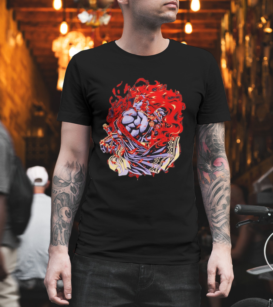 Ganondorf The Legend Of Zelda Dark King Of Gerudo Desert Fire Power T-Shirt