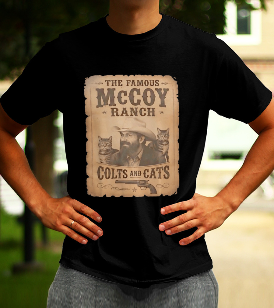 The Famous McCoy Ranch Colts And Cats Wild West Nostalgia T-Shirt