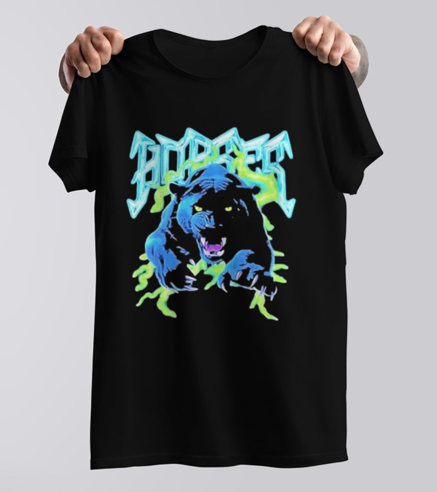 Horses Panther Lightning Metal Band Roar T-Shirt