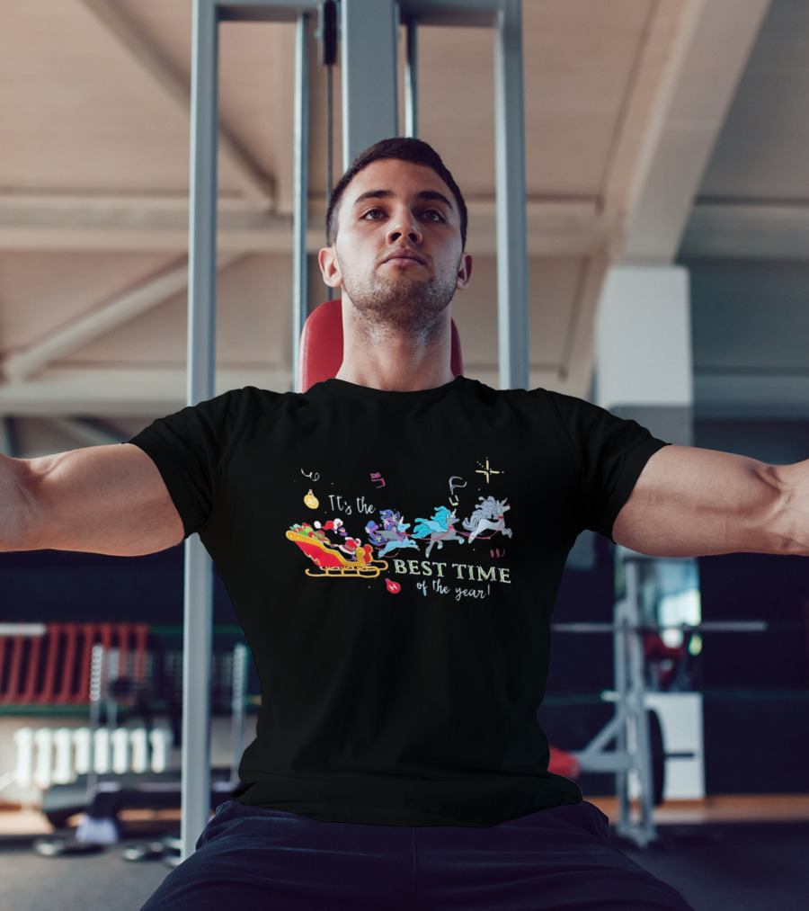 It's The Best Time Of The Year Christmas Unicorn Sleigh T-Shirt