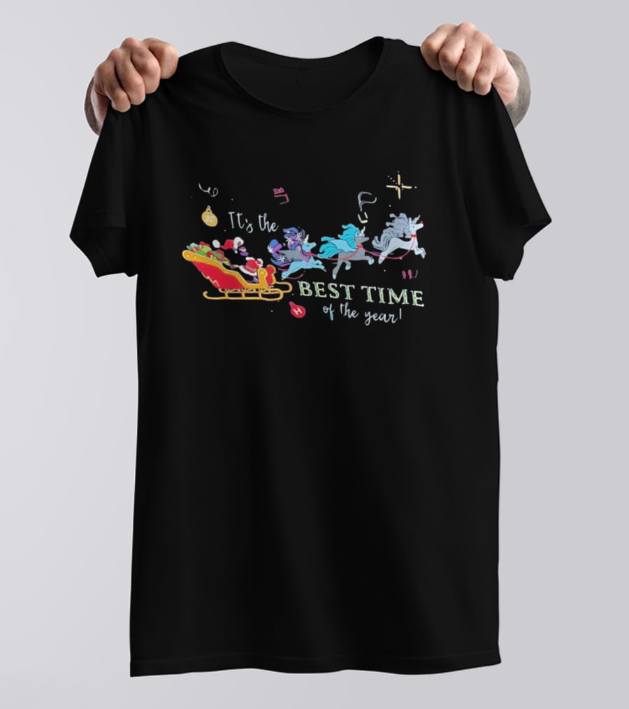 It's The Best Time Of The Year Christmas Unicorn Sleigh T-Shirt