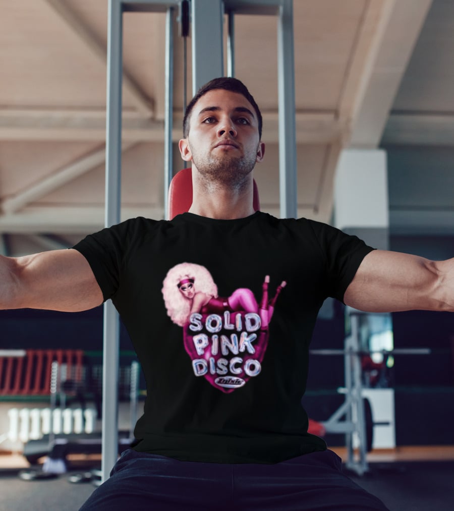 Trixie Mattel Solid Pink Disco Balloon Heart T-Shirt