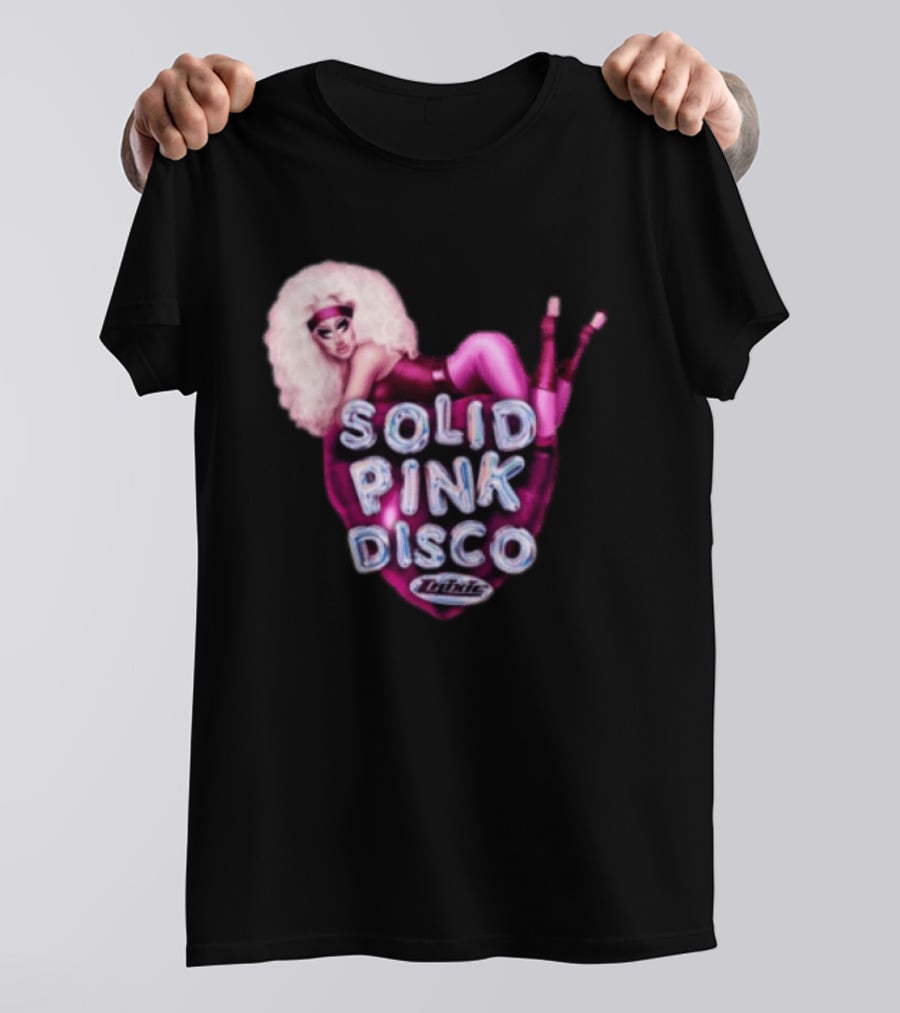 Trixie Mattel Solid Pink Disco Balloon Heart T-Shirt