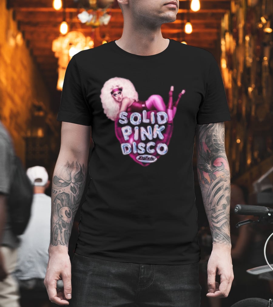Trixie Mattel Solid Pink Disco Balloon Heart T-Shirt