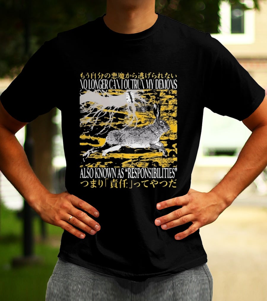 No Longer Can I Outrun My Demons Also Known As Responsibilities T-Shirt