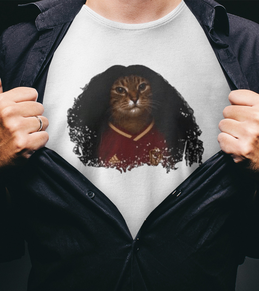 Caturella 24 Cat With Hair In Spain Soccer Jersey T-Shirt