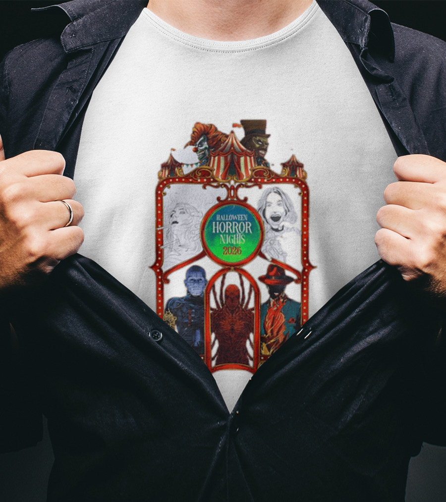 Halloween Horror Nights 2026 Universal Studios Characters Carnival T-Shirt
