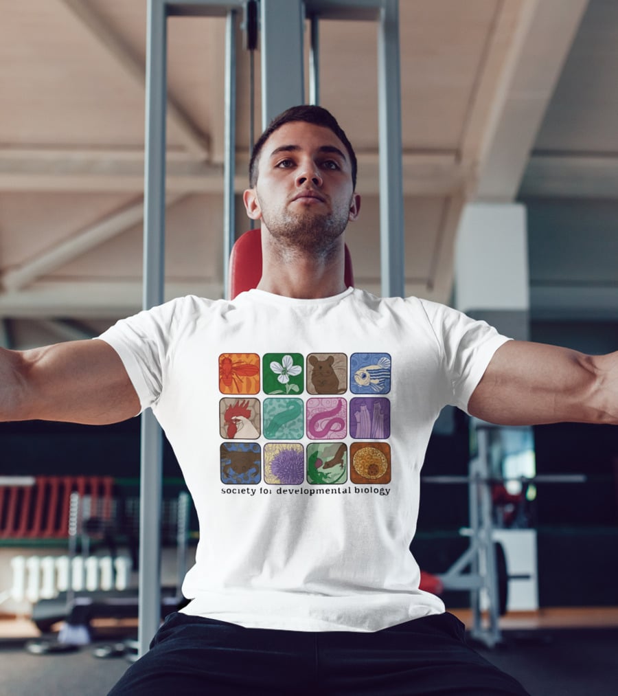 Society For Developmental Biology Organism Insect Flower Rodent Fish Chicken Worm Frog Cells T-Shirt