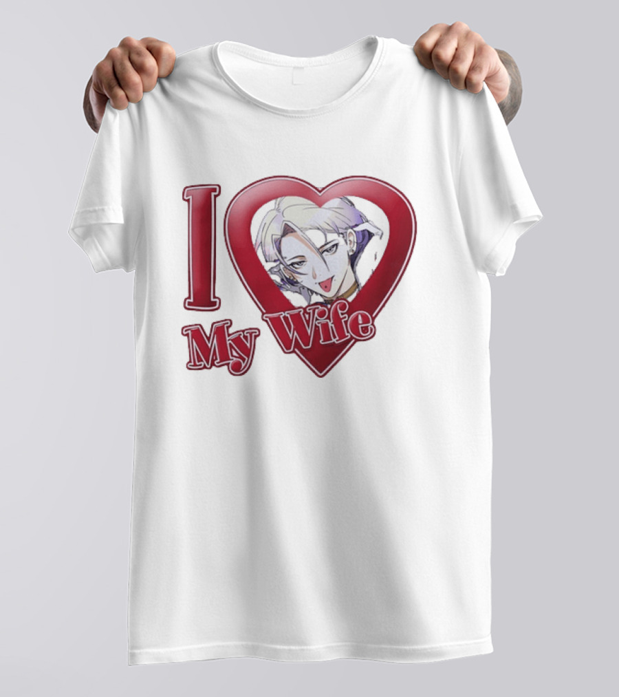 I Love My Wife Anime Heart Waifu T-Shirt