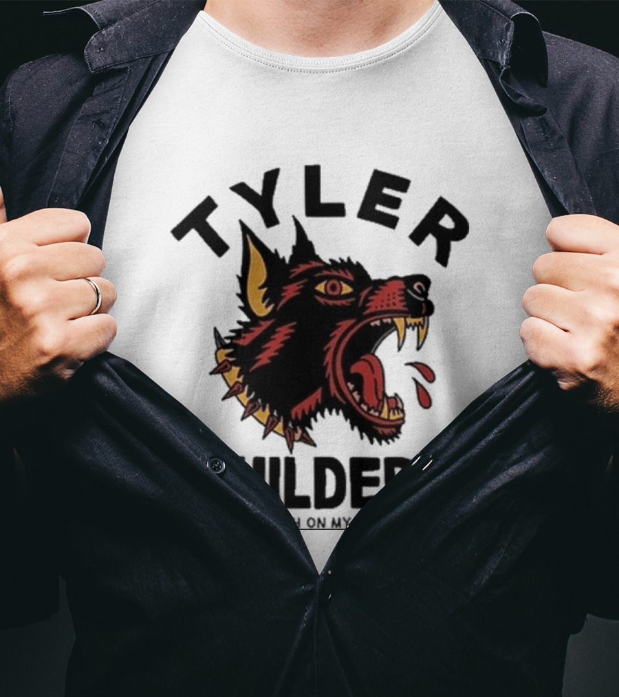 Tyler Childers You're High On My Bitin' List Wolf Head Spike Collar T-Shirt