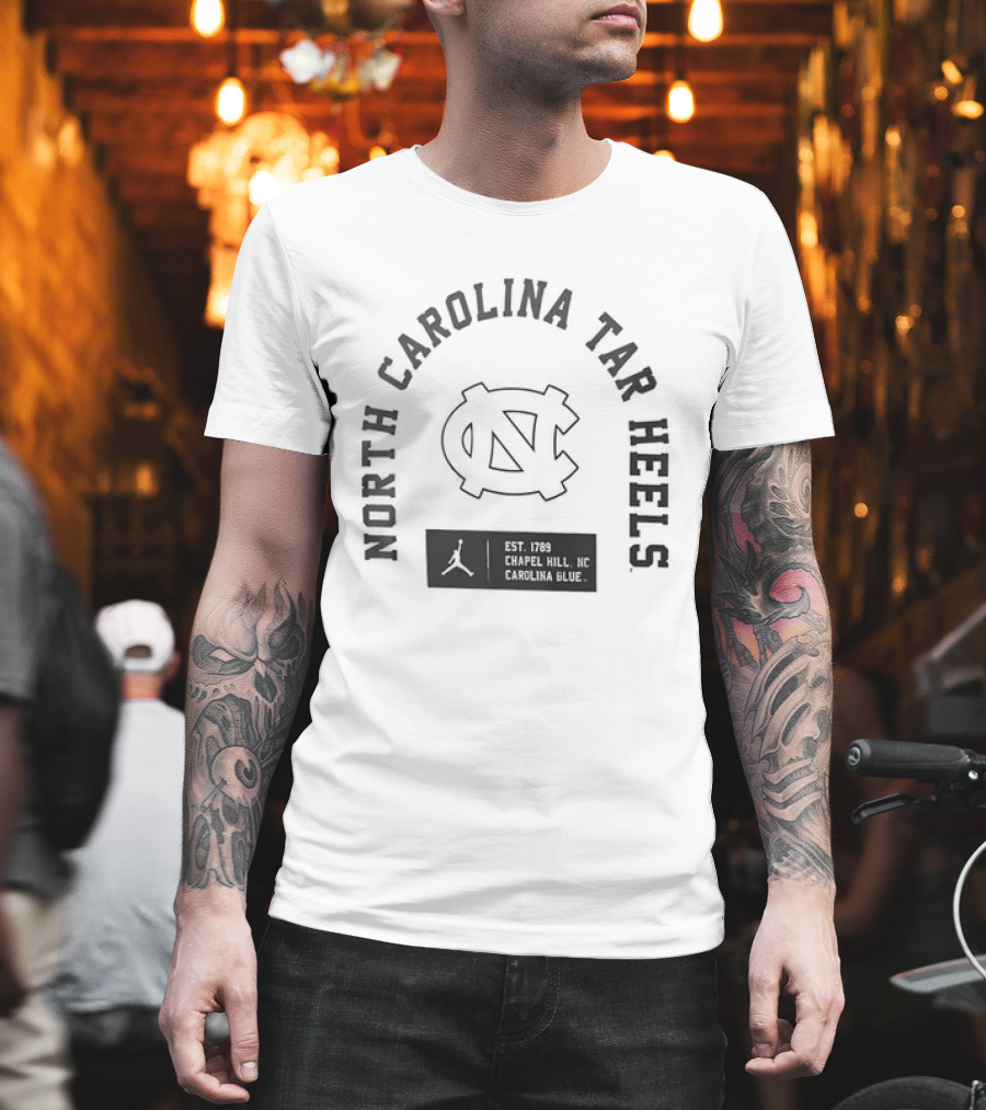 North Carolina Tar Heels NC Jordan Brand Carolina Blue Chapel Hill Est 1789 T-Shirt