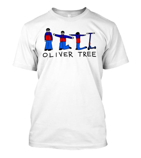Oliver Tree Cartoon Characters With Scooter Pose T-Shirt